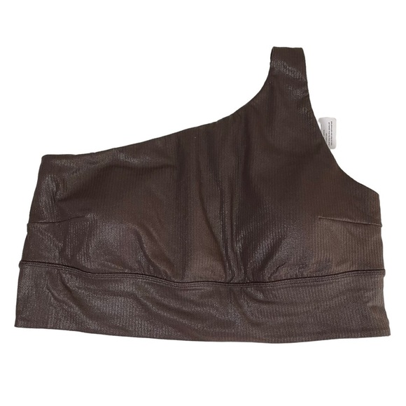 NWT lululemon Align Asymmetrical Ribbed Bra C/D Cup Shine Espresso Sz 14 - Picture 5 of 16